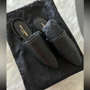 Saint Laurent Black Bliss Slingback Sandals